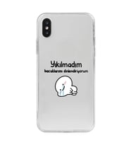 Iphone X ve XS Uyumlu Yıkılmadım Tasarımlı Şeffaf Telefon Kılıfı
