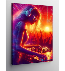 Kanvas Tablo Dj Kadın
