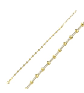 Taşlı Altın Kaplama Kolye BLK7 (Gold)