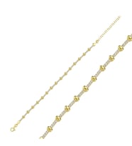 Taşlı Altın Kaplama Kolye BLK7 (Gold)