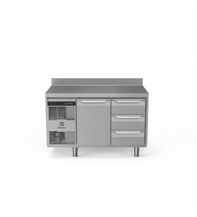 Electrolux Professional Endüstriyel Soğutmalı Tezgah, Sırtlı, "heavy Duty", Aısı304, -2°/+10°c, Dijital, Tropikal - 290 Lt, 1 Kapılı + 3x? Çekmeceli EH2H3AC