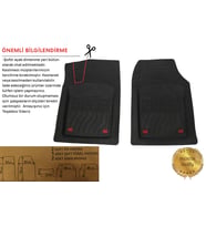 Mercedes A Serisi W177 HB 2020 Uyumlu 3 Cm Havuzlu 5 Parça Set 4D Paspas Takımı Siyah