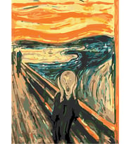 Çığlık Sayılarla Boyama Seti 50x65 cm (Tuvale Gerili)