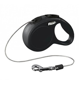 Flexi New Classic Otomatik Siyah İpli Köpek Gezdirme Tasması XSmall 3 Metre