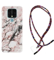 Tecno Camon 16 18P Pova Kılıf Boyun Asklı Rasta Silikon Colorfull Marble 2 1389
