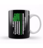 American Irish Flag Patriotic St Patrick s Day Kupa Bardak Porselen
