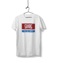Sivas Yiğido Yazılı Tabela Sivas Temalı Unisex Beyaz Sıfır Yaka Tişört
