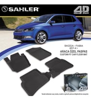 Skoda Fabia Havuzlu Paspas 4,5D Sahler 2014 Sonrası