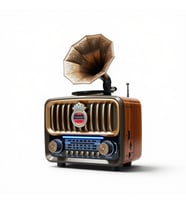 Nostaljik Gramafon Tasarım Radyo,Bluetooth Özellikli Nostalji Radyo