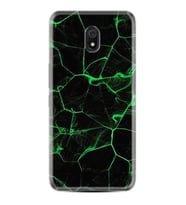 Xiaomi Redmi 8A 8 Pro 9C 9T 10C 11T Pro Kılıf Desenli Silikon Yeşil Şerit Mermer 1320