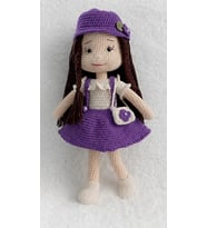 Mor Nisanur Bebek Amigurumi Organik Oyuncak