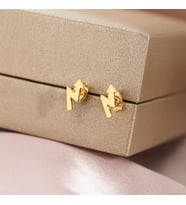 Kişiye Özel 925 Ayar Gümüş Ok Küpe (Gold)