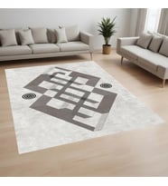 Rovigo Home Dijital Baskı Yıkanabilir Kaymaz Taban Salon Halısı Ve Yolluk RVG0995-FNL246 (Bej)