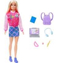 Barbie Çıkarılabilir Kıyafetler Giyen Sarı Saçlı Barbie Okulumu Seviyorum Bebek Ve Sırt Çantasıyla D (Çok Renkli)