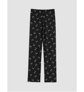 LCW Young Siyah Beli Lastikli Desenli Kadın Pijama Alt