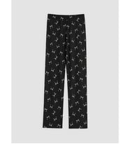 LCW Young Siyah Beli Lastikli Desenli Kadın Pijama Alt