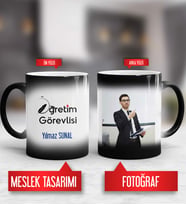 Öğretim Görevlisi Kupa Bardak Sihirli Fotoğraflı