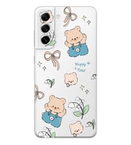 Samsung Galaxy S22 Uyumlu Happy Bears Tasarımlı Şeffaf Telefon Kılıfı