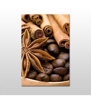 Kahve Çekirdeği Ve Tarçın Kanvas Tablo 100X50 (Karışık)