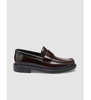 %100 Açma Hakiki Deri Bordo Erkek Loafer