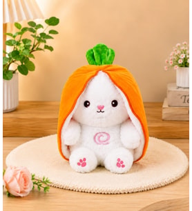 Nefes alan peluş çilek tavşan uyku arkadaşı 30 cm