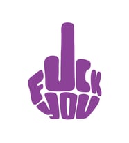 Fuck You Sticker 17x17 Cm Mor