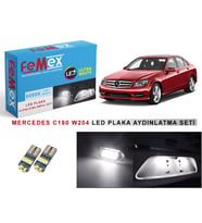 Mercedes C180 W204 LED Plaka Aydınlatma Ampul Seti FEMEX Parlak Beyaz