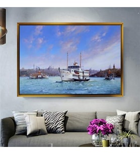 Altın Çerçeveli dekoratif tablo l61 (Gold)