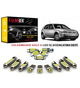 Volkswagen Golf 4 LED İç Aydınlatma Ampul Seti FEMEX Parlak Beyaz