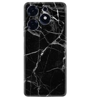 Tecno Spark 10 Pro Kılıf Resimli Desenli Baskılı Silikon Fragile Black Mermer 1378