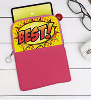 BK Gift Pop Art Tasarımlı Taşınabilir Koruyucu Tablet Kılıfı & Organizer Çanta - Pembe-4