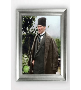 Gümüş Çerçeveli Atatürk Tablo a590