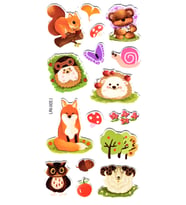 Sticker Kabartmalı Stiker Defter Planlayıcı Etiket (Lrı005)-17x9 cm- Minik Hayvanlar