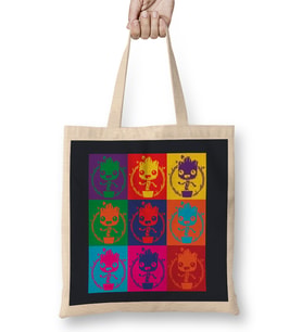 Baby Groot Guardians of the Galaxy Andy Warhol Style Bez Çanta Uzun Saplı
