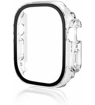 Apple Watch Ultra 49mm ile uyumlu Şeffaf Kasa ve Ekranı Tam Kapatan Kompakt Yapılı Gard Apple Watch Ultra Şeffaf ekran koruma
