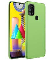 Mey İthalat® Samsung Galaxy M31 Kılıf Nano içi Kadife Silikon - Yeşil