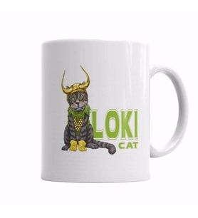 Loki Cat Kedi Kupa Bardak Porselen