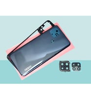 Tkgz - Oppo A15 A15S FULL KASA Arka Kapak Batarya Kapağı - SİYAH