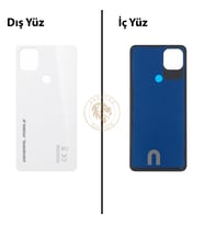 General Mobile Gm 22 Beyaz Arka Kapak Arka Cam Batarya Kapağı Lazer Kesim Kapak Pil Kapağı Back Cover