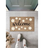 Papatyalı Welcome Dekoratif Iç Ve Dış Kapı Önü Paspası 70x45 Cm
