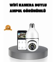 360° Akıllı Güvenlik Kamerası - Duya Takılabilir, Wi-fi Bağlantılı, Hareket Sensörlü