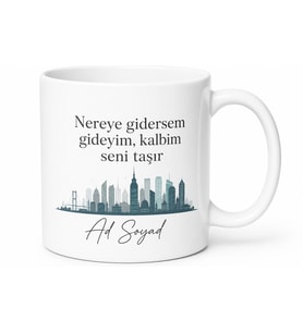 Memleket Temalı Modern Yazılı Baskılı Kupa Bardak Özel Tasarım Hediye