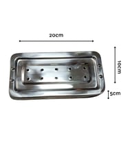 ÇİM MATSIZ Kilitli Metal Sterilizasyon Konteyneri  20X10X5 cm  Laboratuvar Eğitim Materyali