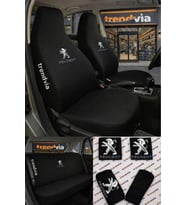 Peugeot (Eski) Logolu Oto Koltuk Kılıfı Ön Arka Set – Penye Universal Koltuk Koruyucu Servis Kılıfı