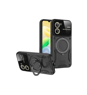 Vivo Y16 Kılıf Joy Lens Standlı Kapak - Siyah