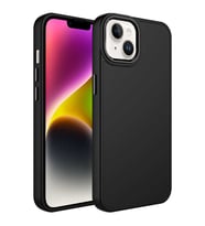 iPhone 14 Plus Kılıf Luna Dışı Soft Yumuşak İçi Kadife Kılıf (Siyah)