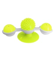 Vantuzlu Fırıldak Toplu Dönen Kedi Oyuncağı 8 cm-18 cm Sarı