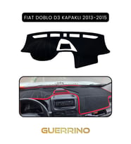 FIAT Doblo D3 KAPAKLI 2013-15 Modellerine UygunTORPİDO KORUMA HALISI SİYAH KENAR