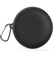 Huawei Freebuds 4İ Kılıf Çengelli Smooth Matte TPU Kılıf, Siyah, Standart