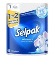 Selpak Kağıt Havlu 1=2 Dev Rulo (Doğal Beyaz)